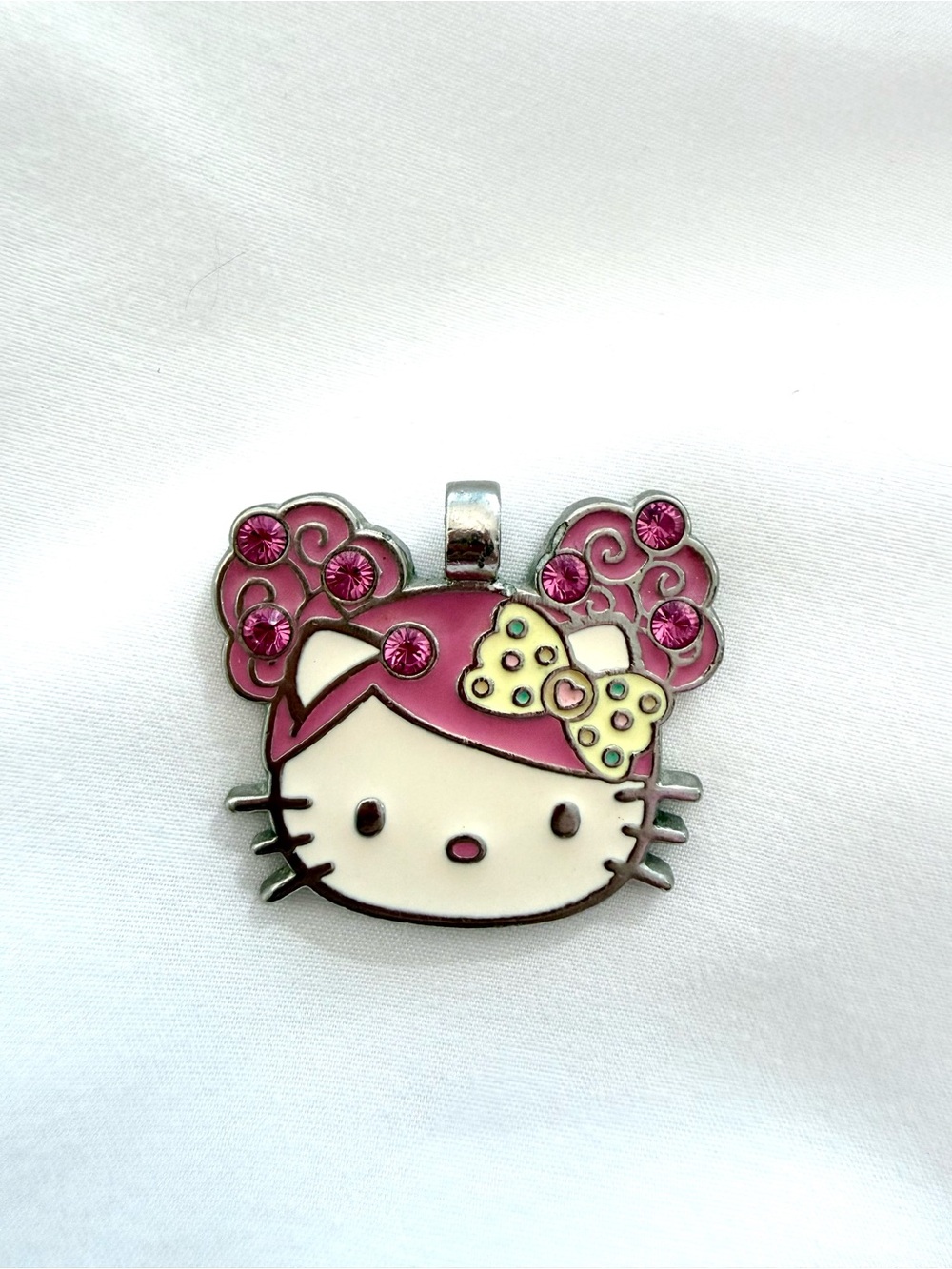 Tarina Tarantino Hello Kitty Pink Head Puff Pendant - Rare and authentic
